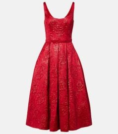 Asher floral jacquard midi dress at Mytheresa
