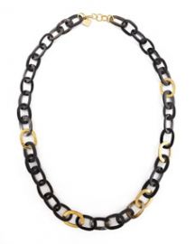 Ashley Pittman Bronze and Horn Link Mara Necklace at Neiman Marcus