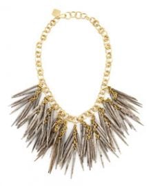 Ashley Pittman Grey Quill-Bead Necklace at Neiman Marcus