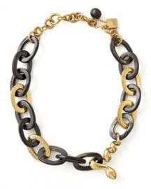 Ashley Pittman Nyoka Snake Necklace Dark Horn at Neiman Marcus