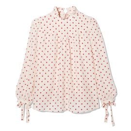 Ashley Silk Tie Blouse by G. Label at Goop