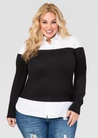 Ashley Stewart Off Shoulder sweater Shirt at Ashley Stewart