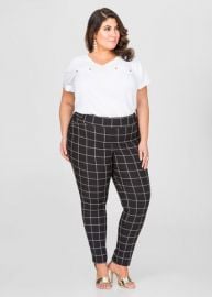 Ashley Stewart Windowpane Dress Pants  at Ashley Stewart