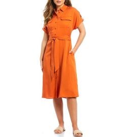 shirt dress orange