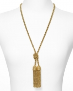 Ashleys gold fringe necklace at Bloomingdales