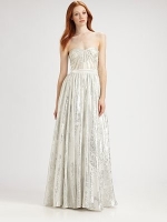 Ashley's silver gown at Saks Fifth Avenue