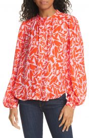 Ashlynn Graphic Silk Blend Blouse by Veronica Beard at Nordstrom