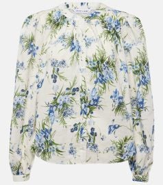 Ashlynn floral cotton shirt in white - Veronica Beard at Mytheresa