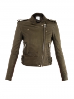 Ashville biker jacket in green at Matches at Matches