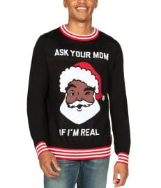 Ask Your Mom Ugly Christmas Sweater Men39s Christmas Outfits Tipsy Elves at Tipsy Elves