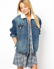 Asos denim jacket with borg lining at Asos