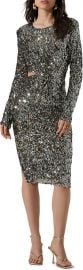 Astr Sylvina Sequin Long Sleeve Dress at Nordstrom Rack