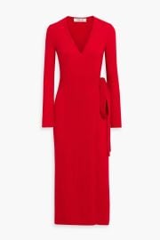 Astrid Wool And Cashmere Blend Midi Wrap Dress at The Outnet