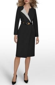 Asymmetric Collar Long Sleeve Dress at Nordstrom