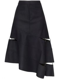 Asymmetric Cutout Ring Detail Skirt by Tibi at Browns