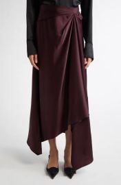 Asymmetric Drape Satin Cady Maxi Skirt at Nordstrom