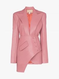 Asymmetric Faux Leather Blazer by Materiel at Ssense