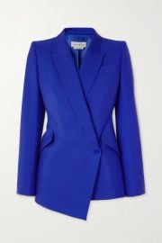 Asymmetric Fitted Wool Blazer by Alexander McQueen at Net A Porter