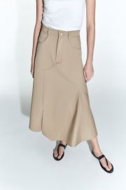 Asymmetric Gabardine Skirt at Zara
