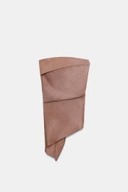 Asymmetric Linen Blend Top Zw Collection at Zara