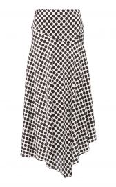 Asymmetric Polka-Dot Silk-Blend Skirt at Moda Operandi