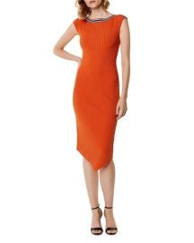 Asymmetric Rib-Knit Midi Dress Karen Millen at Bloomingdales