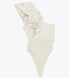 Asymmetric Ruffle Bodysuit at Zara