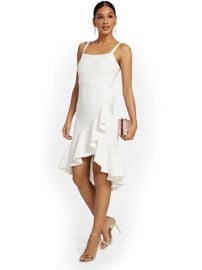 Asymmetric Ruffle-Hem Dress - Lena at New York & Company