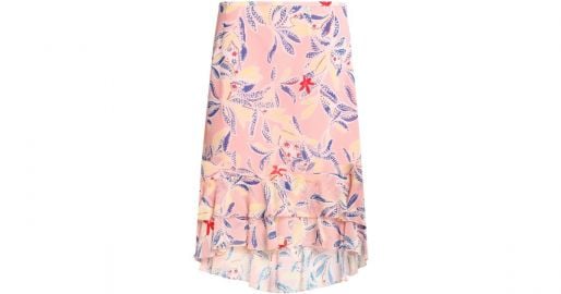 Asymmetric Ruffle-Trimmed Floral-Print Skirt by See by Chloe at The Outnet