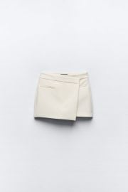 Asymmetric Skort in Ecru at Zara