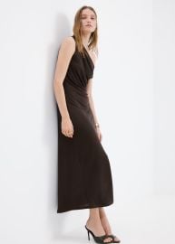 Asymmetric draped gown - Women MANGO USA at Mango