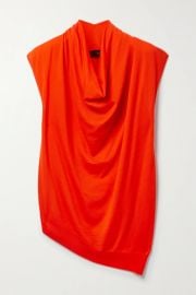 Asymmetric draped merino wool top at Net a Porter