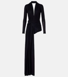 Asymmetric draped minidress at Mytheresa