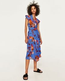 Asymmetric length dress at Zara