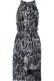 Asymmetric printed crepe dress at The Outnet