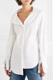 Asymmetric stretch-cotton poplin shirt at Net A Porter