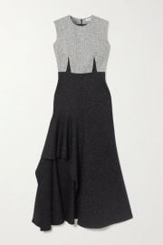 Asymmetric wool-blend maxi dress at Net a Porter