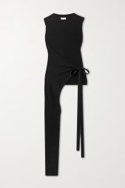 Asymmetric wrap effect draped cotton jersey top by Rosetta Getty at Net a Porter