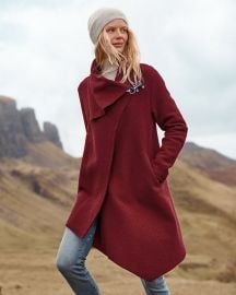 Asymmetrical Boiled-Wool Coat at Garnet Hill