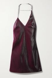 Asymmetrical Crystal Halter Dress at Net a Porter