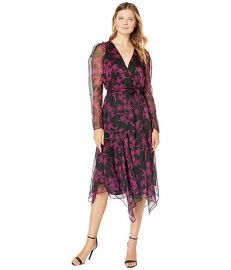 Asymmetrical Hem Wrap Front Dress at Zappos