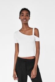 Asymmetrical Ribbed Top by Zara at Zara