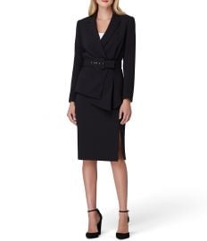 Asymmetrical belted skirt suit at Dillards