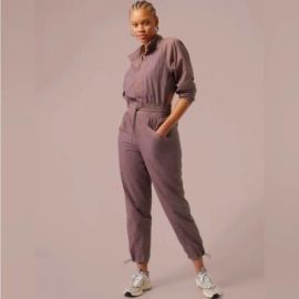 Athleta Alicia Keys Utility Jumpsuit 16 Smoked Almond Brown 988839 NEW eBay at eBay