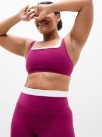 Athleta Double Up Sports Bra in Wildberry at Athleta