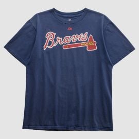 Atlanta Braves Majestic 2000s T-shirt - Navy - S by Fanatics Real Vintage at Fanatics