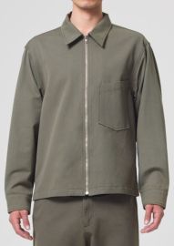 Atlas Zip Shirt in Moss AGOLDE at Agolde