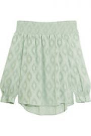 Atmosphere off-the-shoulder embroidered crepe top at The Outnet