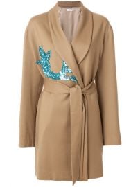 Attico Belted Wrap Coat with Sequin Appliqu  233   2 426 - Buy AW17 Online - Fast Global Delivery  Price at Farfetch