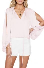 Aubrie Slit Balloon Sleeve Blouse at Nordstrom